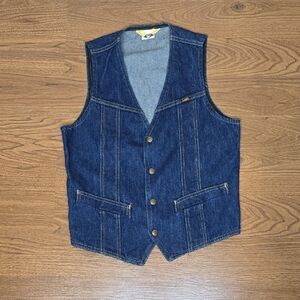 60s/70s Vintage Lee Denim Vest – Union Made USA  Small  Like New Workwear